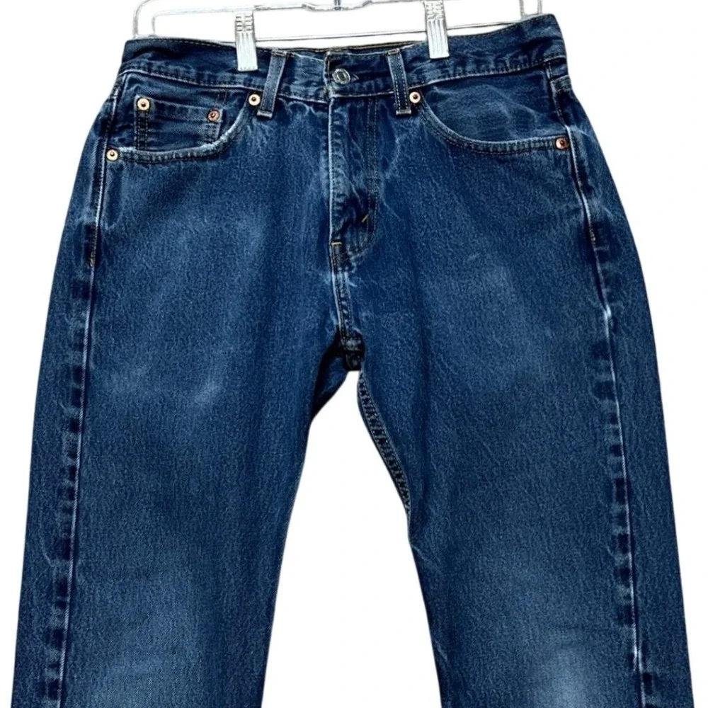 Levi's 505 Regular Fit Jeans Mens 30x30 Medium Wash Straight Leg 5-Pocket Denim